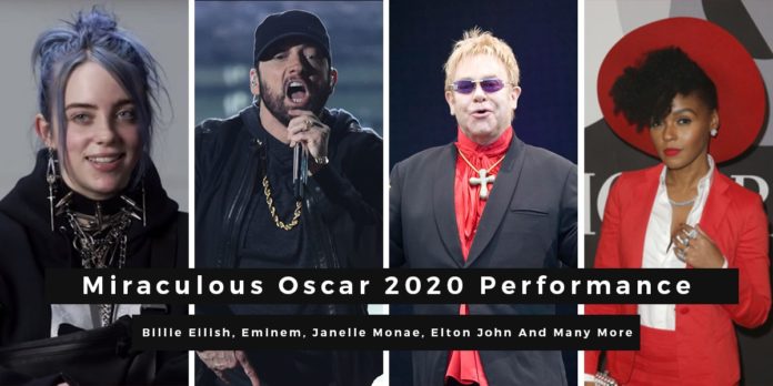 oscar 2020 siachen studios Watch The Miraculous Oscar 2020 Performance Of Billie Eilish, Eminem, Janelle Monae, Elton John And Many More