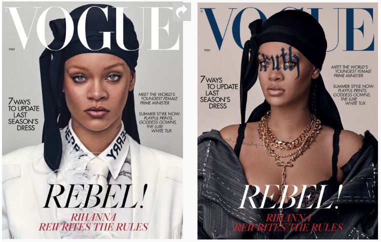 Rihanna Become First Woman Appear On The Cover Of British Vogue