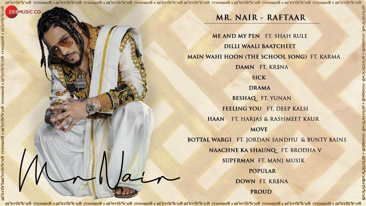 Rapper Raftaar Drops His Massive New Album 'Mr. Nair' Stream Here