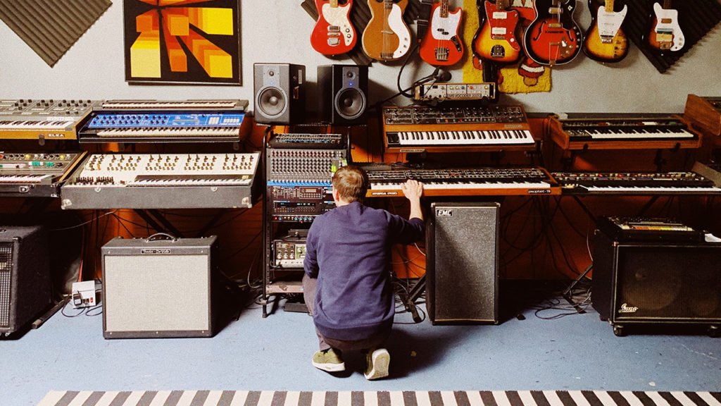 Musician in studio