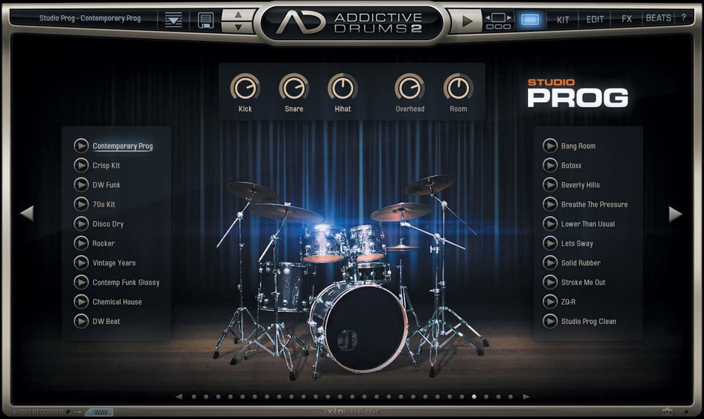 XLN Audio Addictive Drums 2 software drum machine