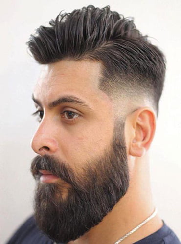 Fade Haircut with Beard