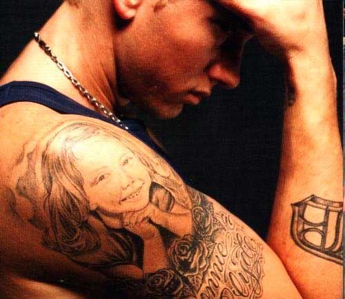 Eminem Loves Hailie - musical tattoo styles