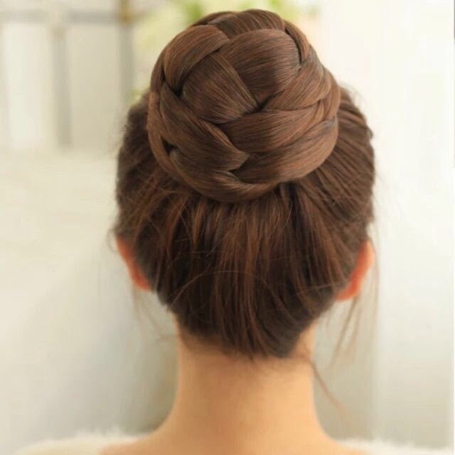 Simple hairstyle Braided bun
