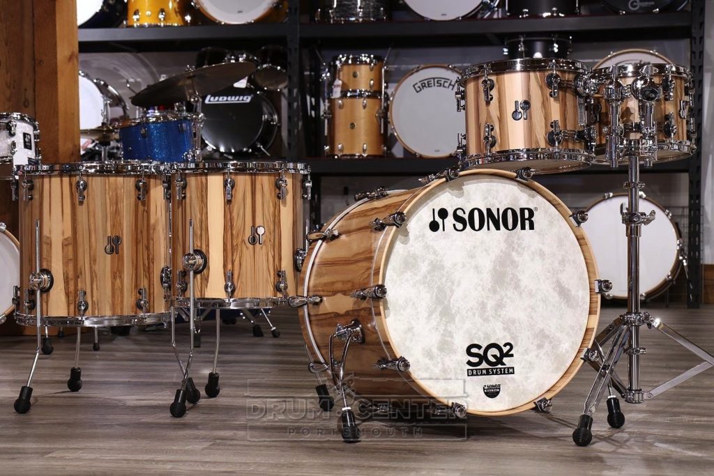 2 Sonor SQ2 Heavy Maple 5pc Drum Set