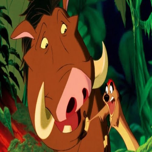 Timon and Pumbaa from The Lion King Disney Cartoon Characters