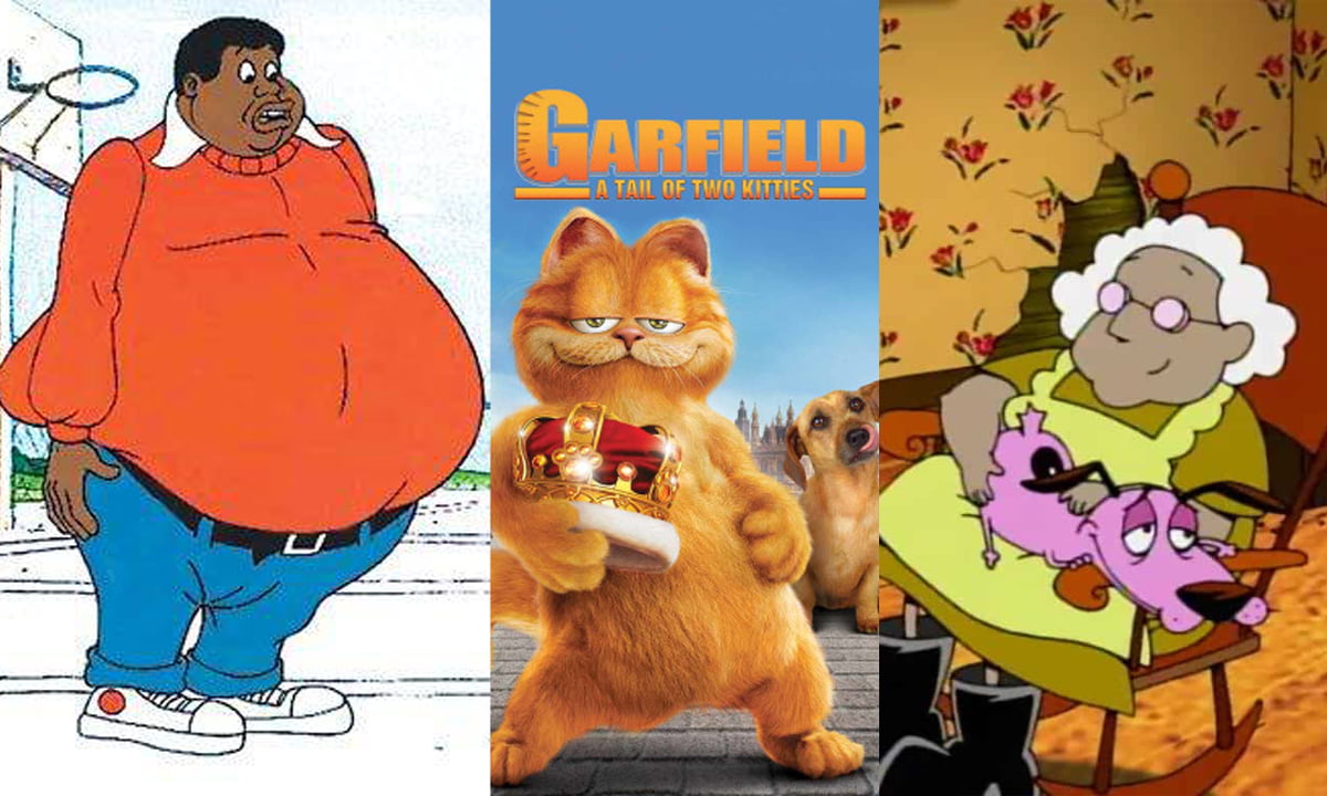 Cartoon characters with big belly