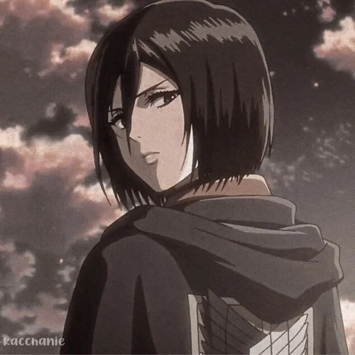 Black hair anime girl: Mikasa Ackerman