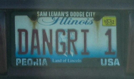 DANGRI 1 Funny License Plates