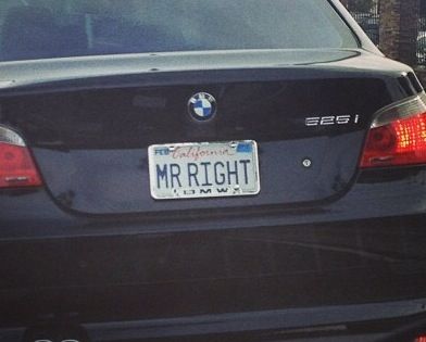 MR RIGHT Funny License Plates