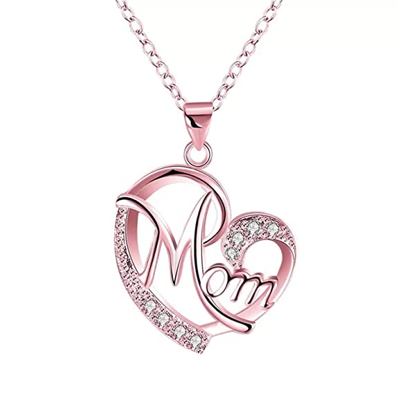 Mahi Rose Gold Plated Dual Heart Pendant 