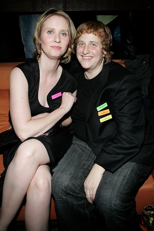 Cynthia Nixon and Christine Marinoni