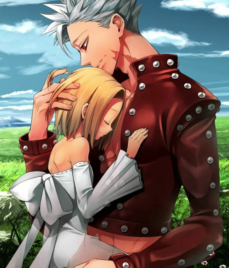 Cute Anime Couple Hug Wallpaper