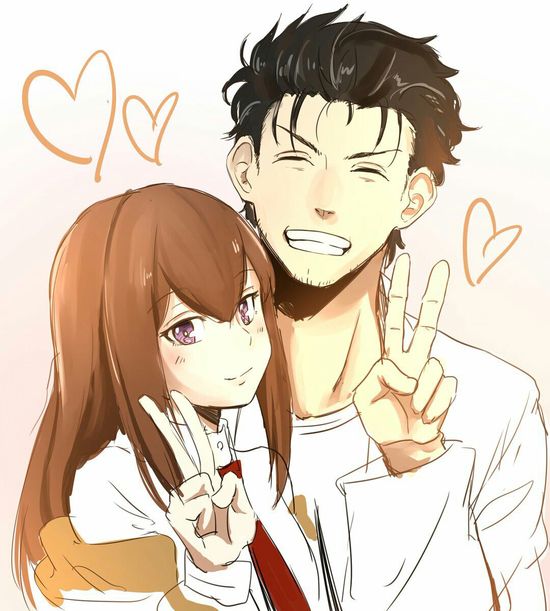 Kurisu and Okabe