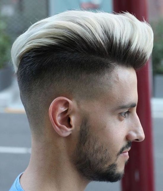Frosted tips with pompadour