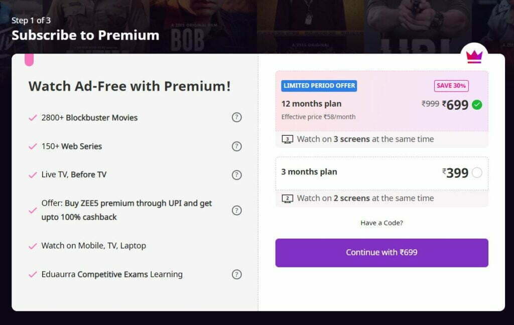 Zee5 OTT Platforms In India