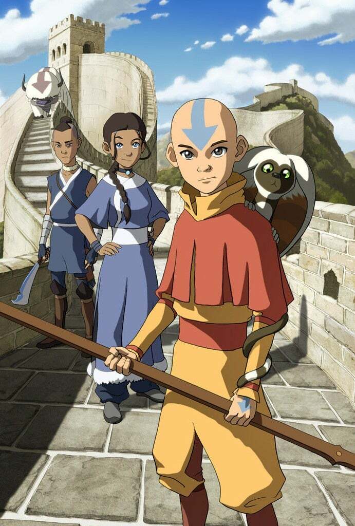 Bald cartoon characters: Aang